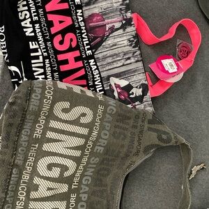 You get two tote bags for the price of one. Purchased in Nashville Singapore.